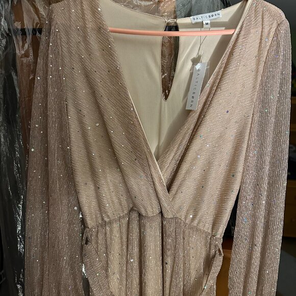 NWT Baltic Born Abigail Sparkle Gown - Champagne, Medium - Picture 5 of 5